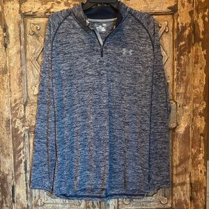 Under Armour Heathered Navy Quarter-Zip Top